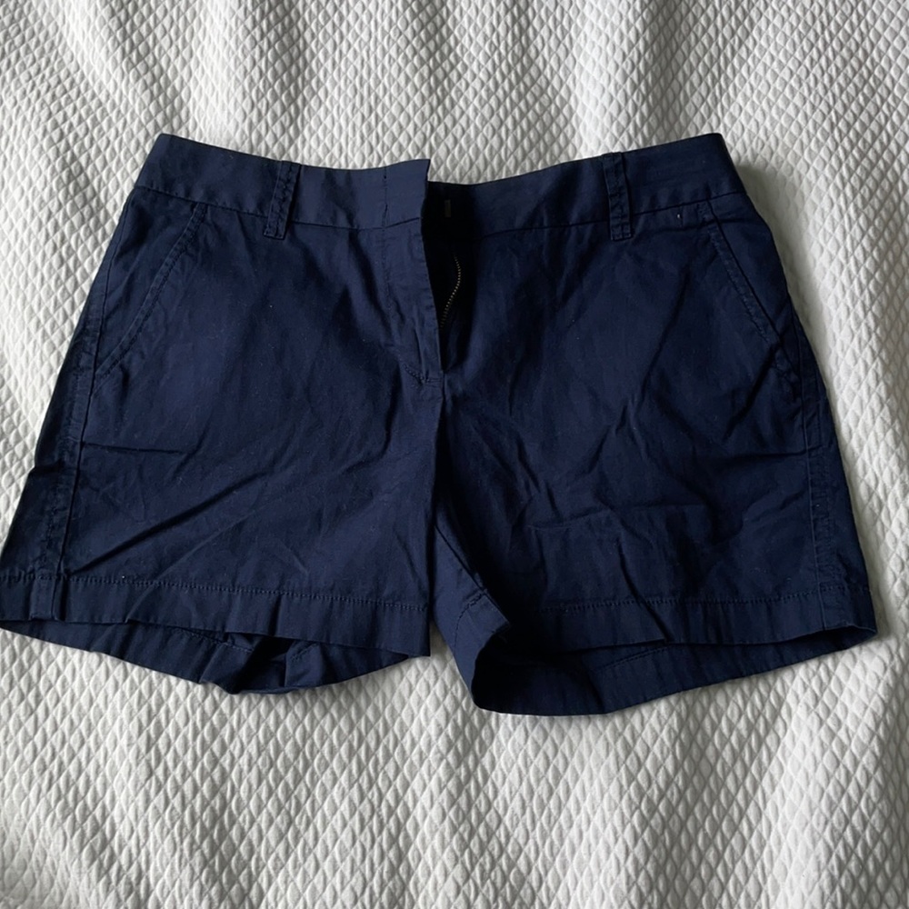 NAVY BLUE BARELY WORN J CREW SHORTS